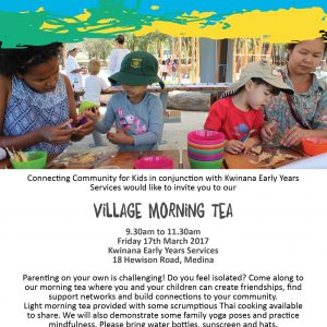 New Village Morning Tea Flyer