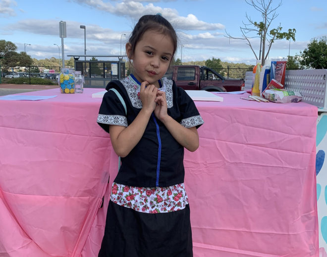 Gabriella in traditional dress